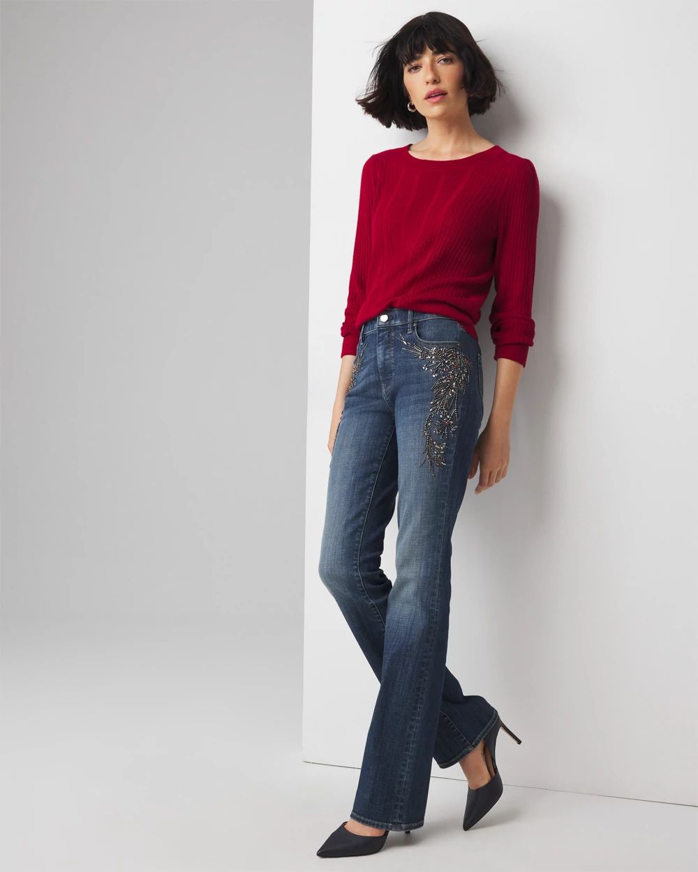 badmamajamaページ Bootcut jeans with zip pockets Blue For Women | Maje